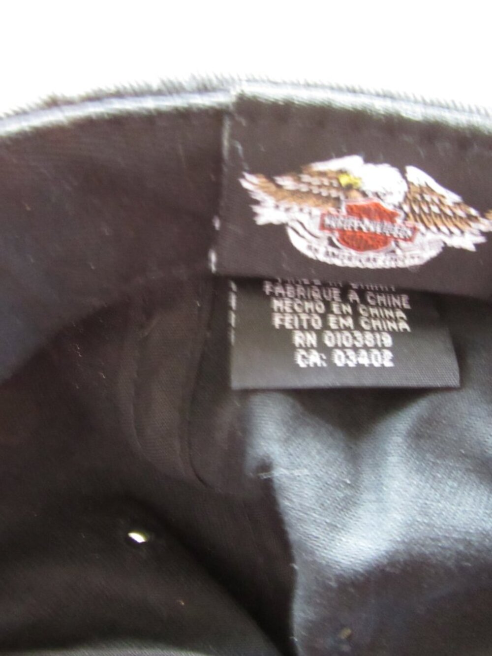 Vintage Harley Davidson Embroidered Cap with studs Black. Like new - Picture 9 of 9
